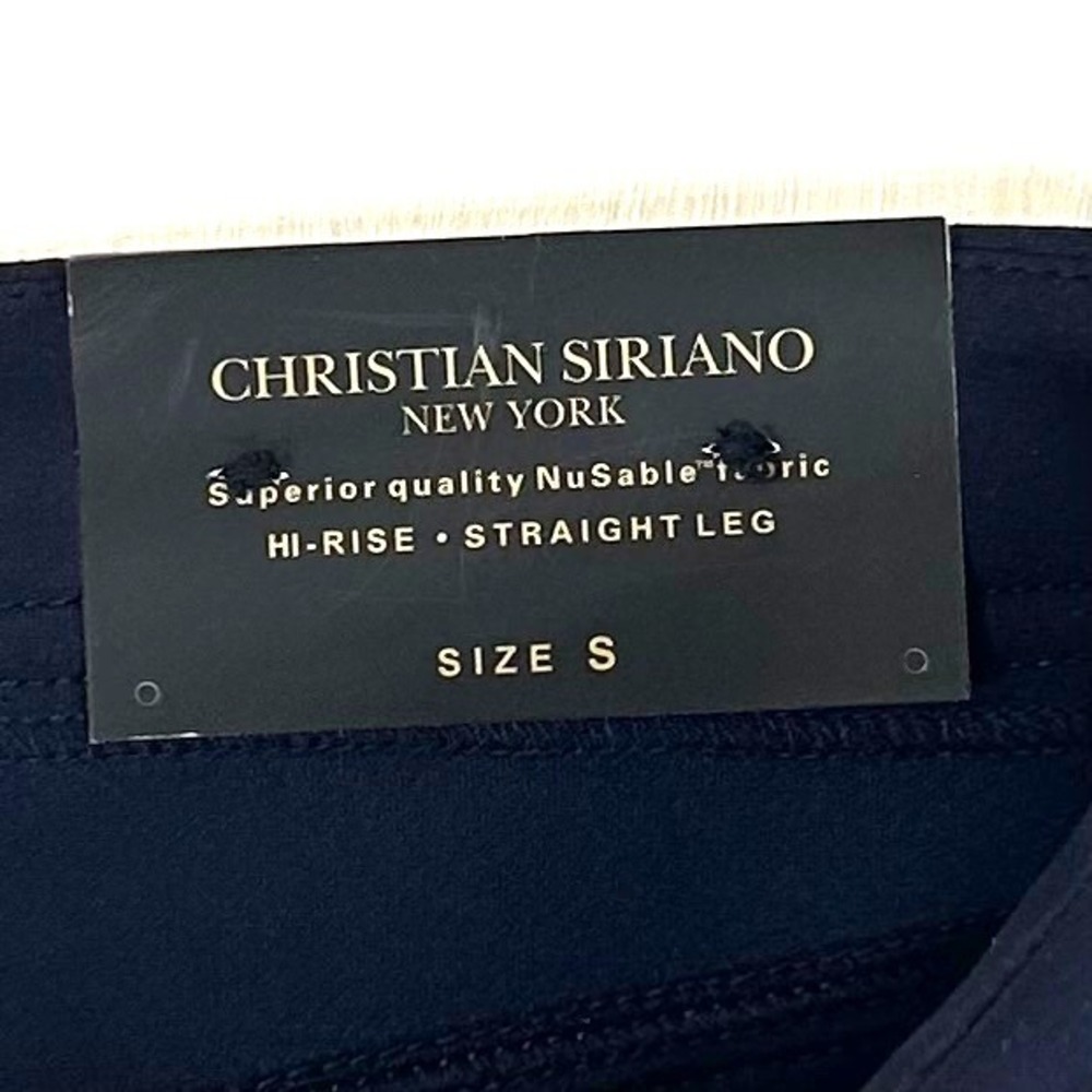 Christian Siriano New York Navy Sailor Button High Rise Straight Leg Pants S - Picture 4 of 11